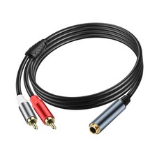6.35mm to 2RCA Cable 1/4 Inch TRS Mono Female to 2 RCA Male Audio Cable 1/4 I...