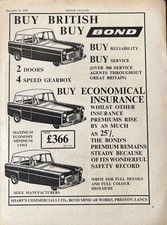 Bond Minicar 1959 Vintage 3 Wheeler Car Advert