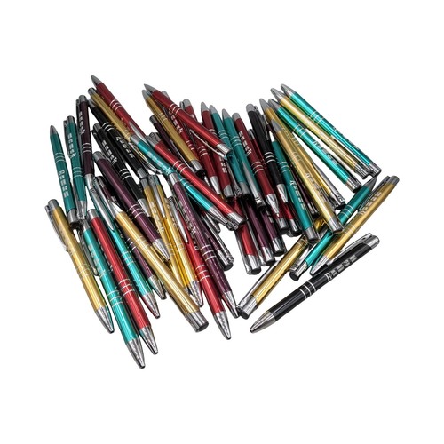 Bulk Lot of 60 Rx Pharmacy Promotional Ballpoint Pens Blue Ink Assorted Colors