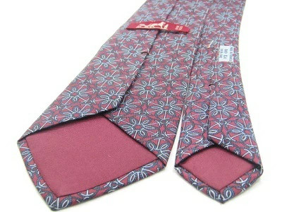 HERMES   Used Tie Pattern Regimental pattern Red … - image 3