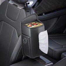 Car Tissue Holder for Front Seat with 2 Side Mesh Pockets