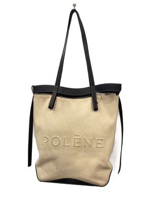 POLENE Tote Bag, Canvas, Black