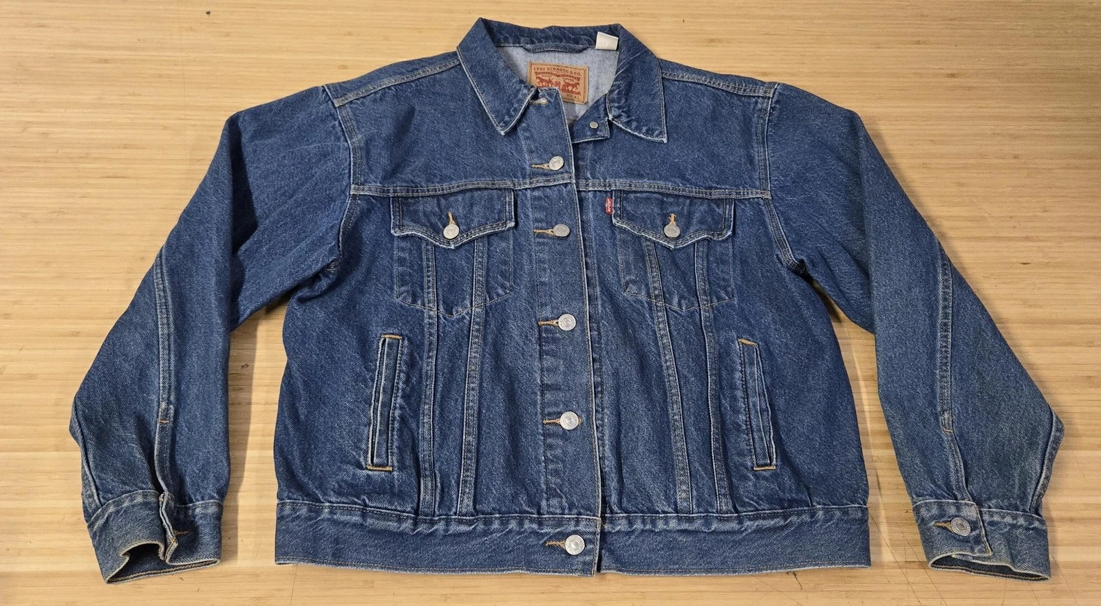 Levi's Denim Jacket Mens XL Blue Trucker Jean Coat Classic Western Pockets