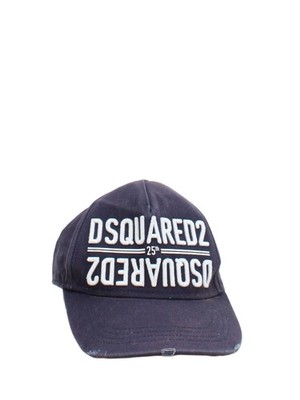 Dsquared2 Herren Mütze Blau 100% Baumwolle Baseball Cap