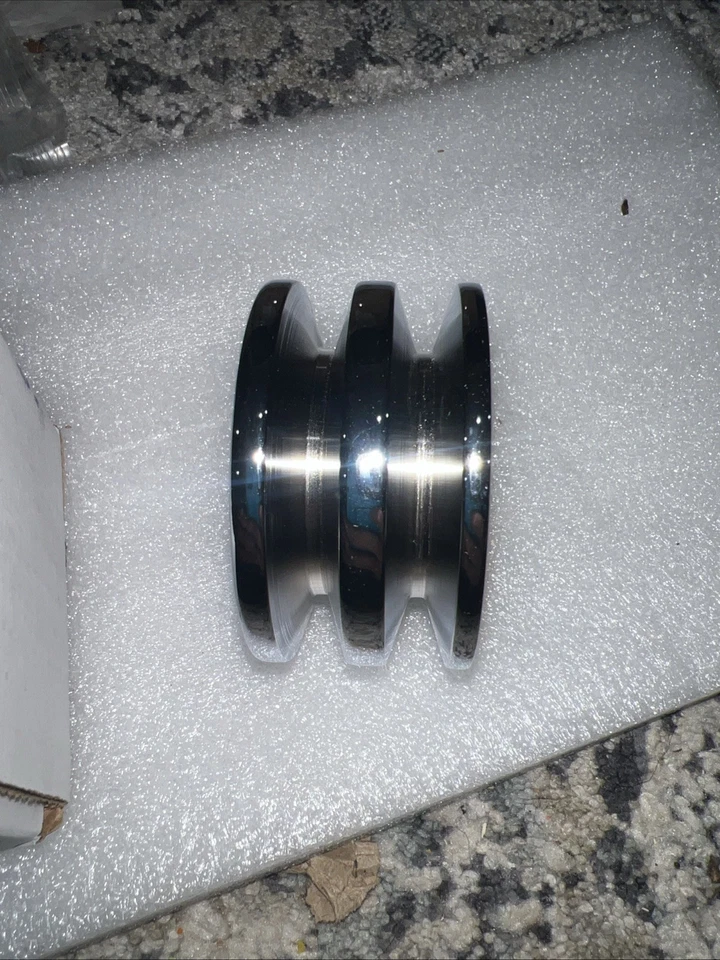 Powermaster 112 Chrome 2-groove V-Belt Alternator Pulley - Image 4 of 4