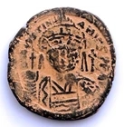 SC- Byzantine Empire-Justinian I. Follis. Constantinople. Copper 19.38 g.