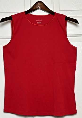 Christopher & Banks Red Sleeveless Top Size S 100% Cotton - NWOT