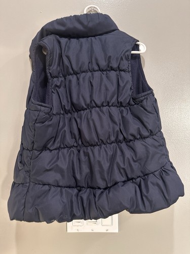Osh Kosh B'Gosh Girls' Size 7 Navy Puffer Vest Full Zip Fleece Lined Outdoor - Picture 3 of 3