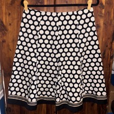 Vintage 90 s Robbie Bee Black And White Polka Dot Skirt