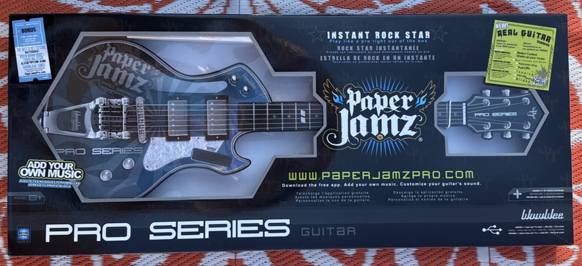 NEW Paper Jamz Pro Series Guitar Instant Rock Star - Blue | eBay