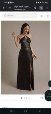 David's Bridal long black formal gown