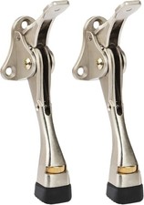 Kickdown Door Stopper 4 Inches - 2 Packs One Touch Adjustable Height Door Stop