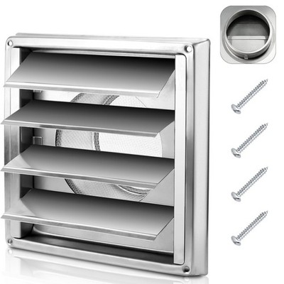 4 Metal Dryer Vent Cover 304 Stainless Steel Outside Vent Cover With With Meta