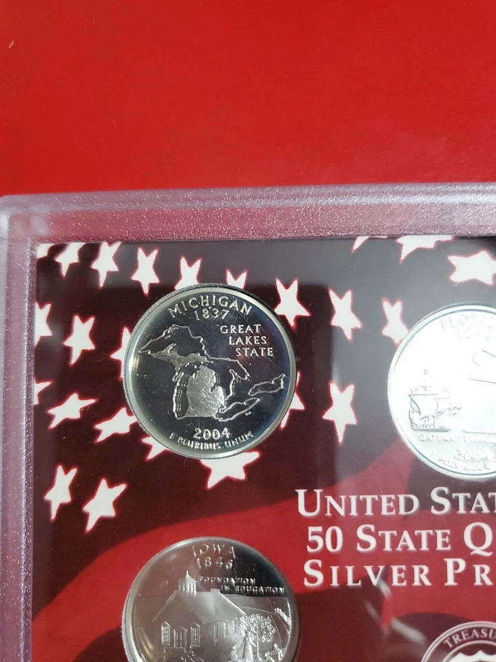 2004 S .90 Silver 50 State Quarters 5 Coin Set In Original Packaging Beautiful. - Image 4 of 4