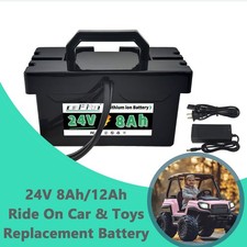 Upgrade 24V 8Ah 12Ah Lithium Battery for Power Wheels, Dynacraft Realtree UTVs