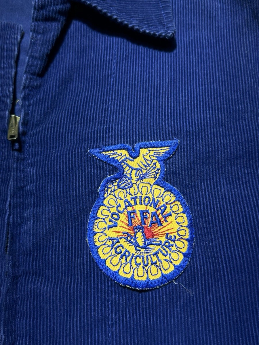Vintage 50s 60s FFA Jacket Chain Stitch Corduroy Talon Zipper
