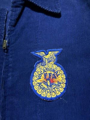 Vintage 50s 60s FFA Jacket Chain Stitch Corduroy Talon Zipper