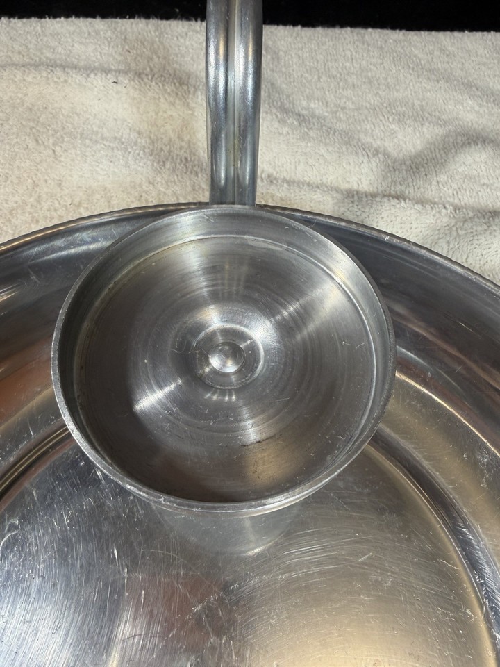Microchip Tray Buenilum Aluminum Serving Tray Beaded Trim Chip Dip Bowl 9