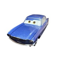 Disney Store Pixar Cars 2 Brent Mustangburger Azul Mustang Diecast Car