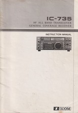 GENUINE ORIGINAL ICOM IC-735 ALL BAND HF TRANSCEIVER INSTRUCTION MANUAL