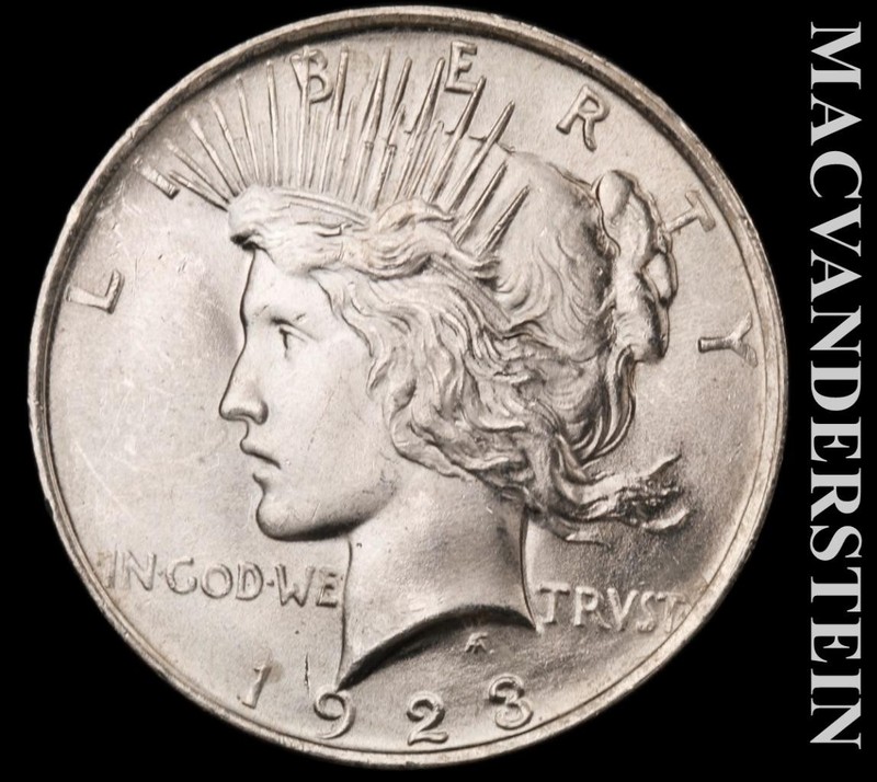 1923 Peace Dollar- Choice Gem Brilliant Uncirculated- Luster- No Reserve #L5527