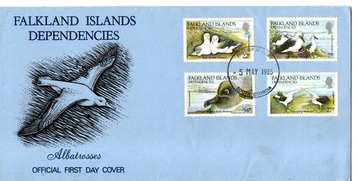 FALKLAND ISLANDS DEPENDENCIES 1985 ALBATROSSES FIRST DAY COVER