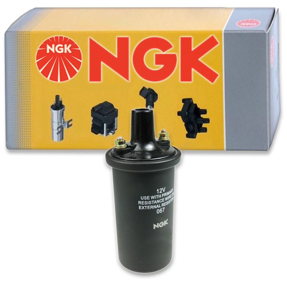 1 pc NGK Ignition Coil for 1961-1969 Jeep Universal Truck 3.7L V6 2.2L L4 - wq
