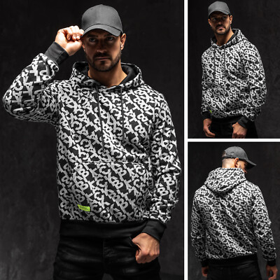 Sweatshirt Kapuzenpullover Pullover Hoodie Pulli Sport Print Herren BOLF Motiv