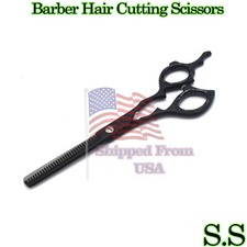 Stylish Barber Black Thinning Scissors 7'' Beauty Instruments BTS-521