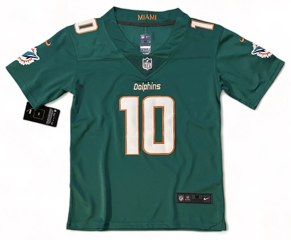 Camiseta deportiva juvenil Tyreek Hill Miami Dolphins Nike Home Vapor Limited Foto 2 de 4