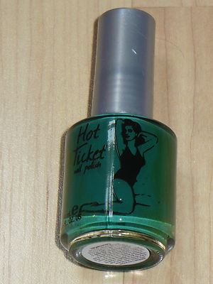 NEW THE BALM HOT TICKET NAIL POLISH IN COUNTERFEIT FULL SIZE GREEN CREME