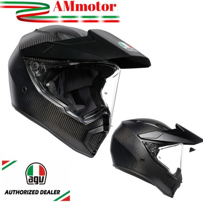 Casco AGV AX9 Matt Carbon Da Moto Carbonio Integrale Stradale Enduro TG S  55 56 | eBay