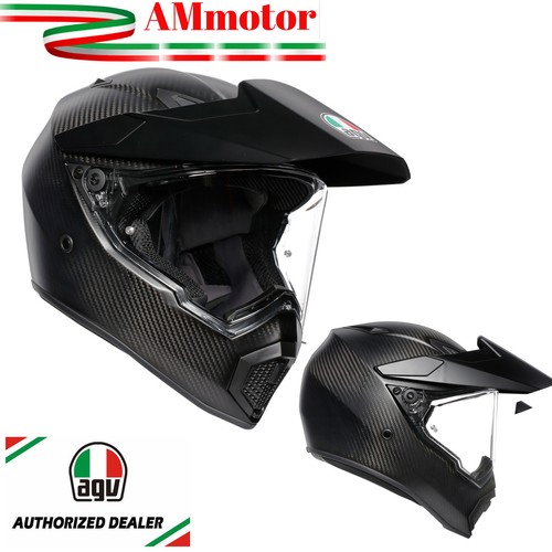 Casco AGV AX9 Matt Carbon Da Moto Carbonio Integrale Stradale Enduro TG S  55 56 | eBay