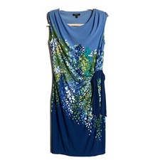 APT 9 Dress Womens Petite Small Multicolor Print Sleeveless Stretch Sheath