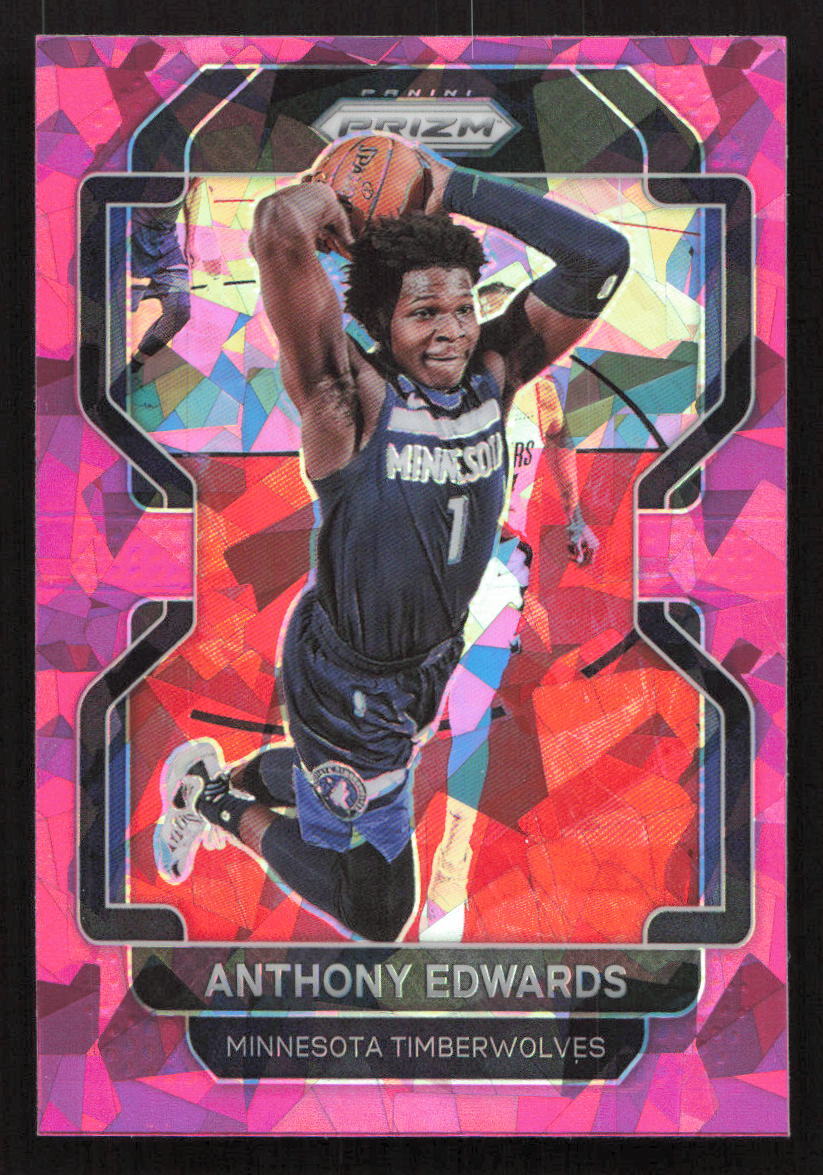 2021-22 Panini Prizm Anthony Edwards Pink Ice #37 Card