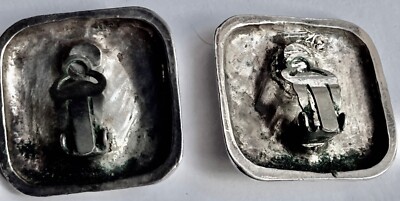 Boucles D'Oreilles Modernistes Clip En Métal Doré Sidney Carron - Modèle A°12Bis - Occasion