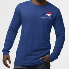 North Carolina UnisexTshirtLongSleeve-State Flag With Motto Printed