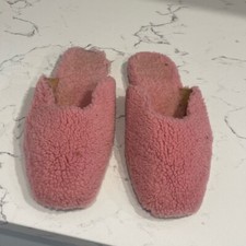 SLEEPER shearling slippers round toe slip on mule, handmade luxury 38
