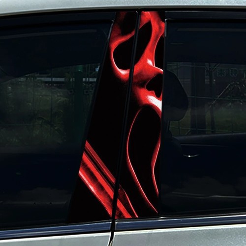 2x Ghost Mask Car B Pillar Sticker Center Column Cover Decals - Bild 13 von 20