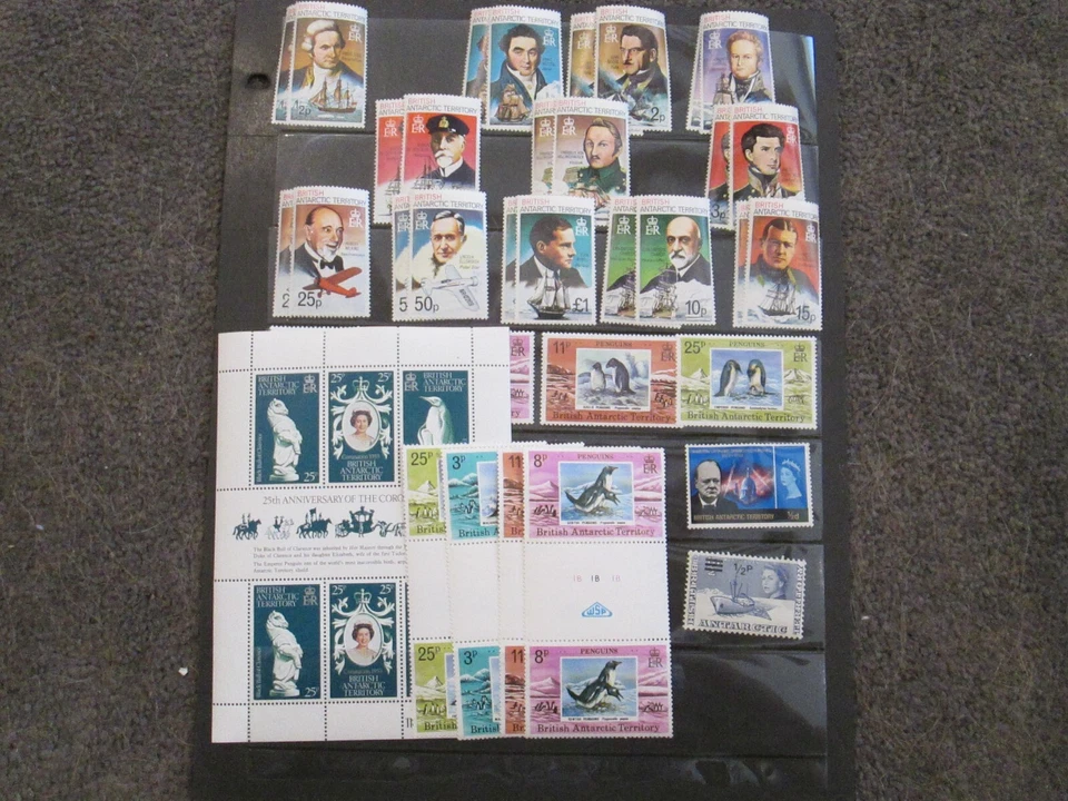Territorio Antártico Británico XF lote MNH (aproximadamente 160 sellos) Foto 3 de 4