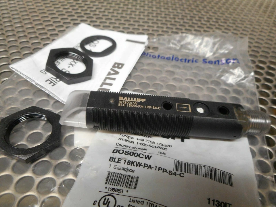 Balluff BOS00CW BLE 18KW-PA-1PP-S4-C Proximity Sensor 10-30VDC 100mA NEW IN BAG - Image 3 of 4