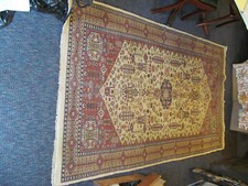 Beige Wool Antique Oriental Carpet ~ FREE SHIPPING !!!