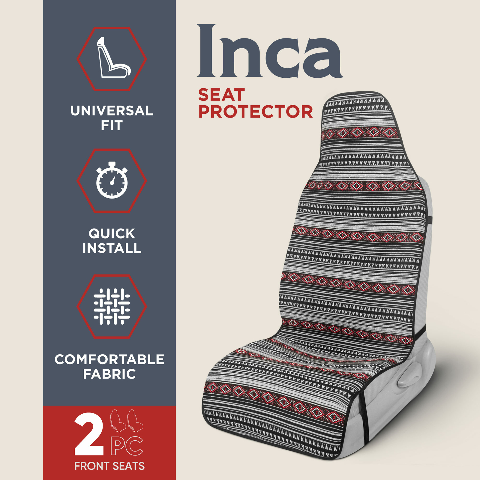 Car Seat Cover 2 Pcs Auto Front Bucket Seats Protector