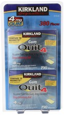 Kirkland Signature Quit Smoking Nicotine Gum, 4 mg 380 Pieces 