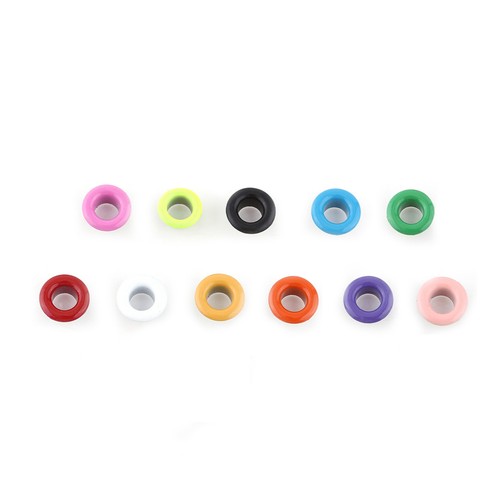 100 Sets 5mm Metal Eyelets Craft Supplies For Leather Apparel - Picture 10 of 22