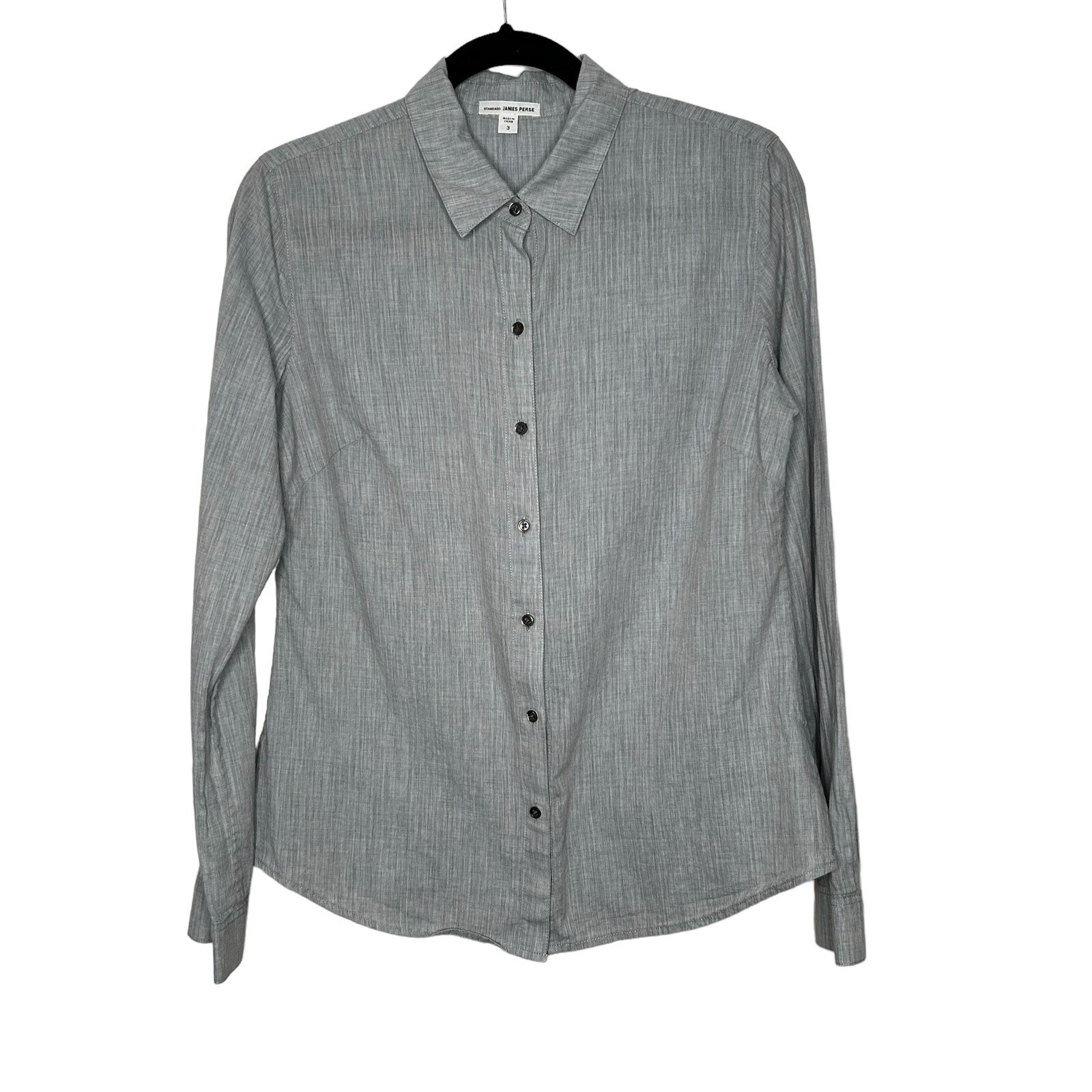 James Perse Light Blue Button Down Collared Shirt… - image 1