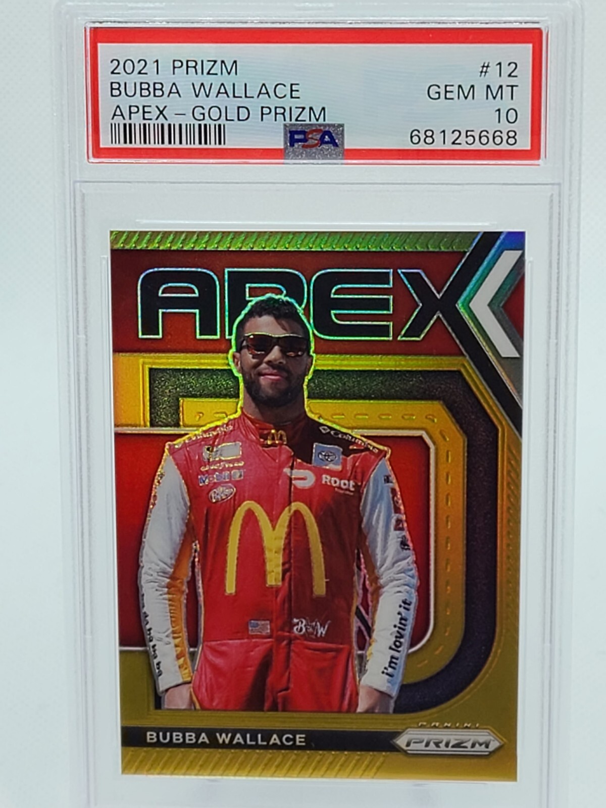 Psa 10 Pop 1 - 2021 Prizm Racing Bubba Wallace GOLD PRIZM /10 Jordan Racing 23XI