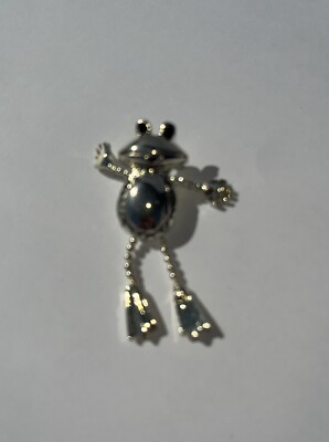 925 Sterling Silber Frosch Kröte Charm Anhänger