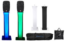  2 Rockville SPGN128 12" 800 Watt 8-Ohm DJ Speakers Adjustable Totem Stands