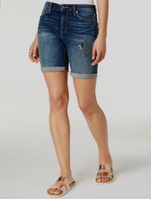 Calvin Klein Women's Mid Rise Jeans Denim Shorts , Blue , Size 25